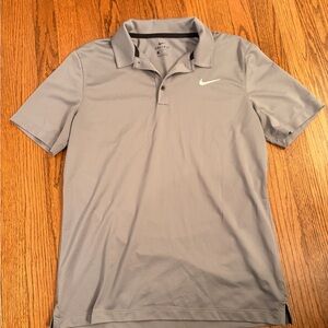 Nike Men’s Dri-Fit Polo, Grey Short-Sleeved